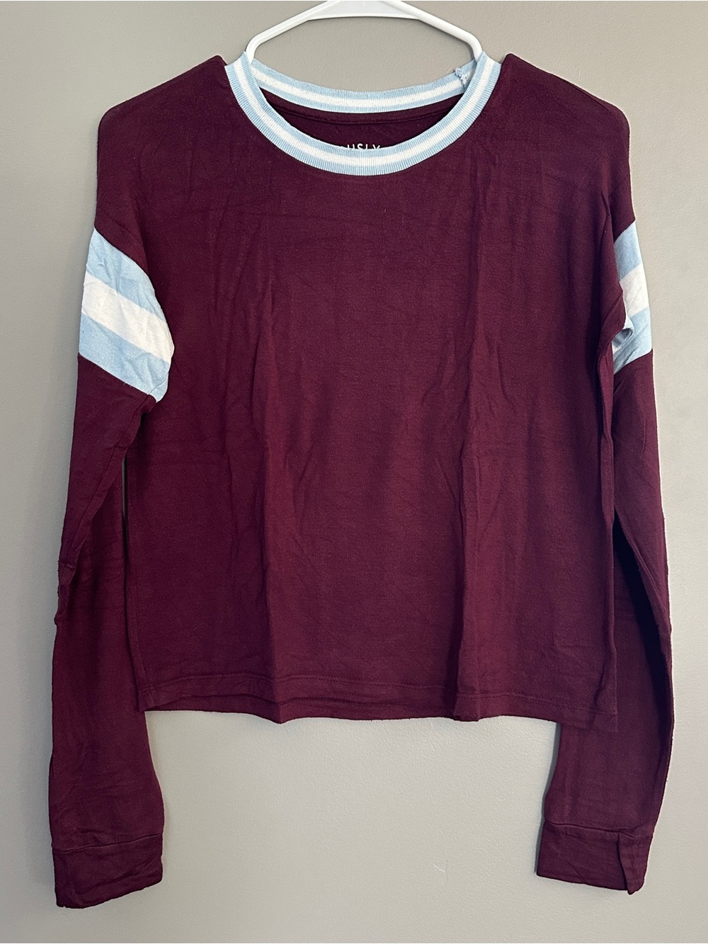 Aeropostale tomboy seriously soft maroon long sleeve shirt XS